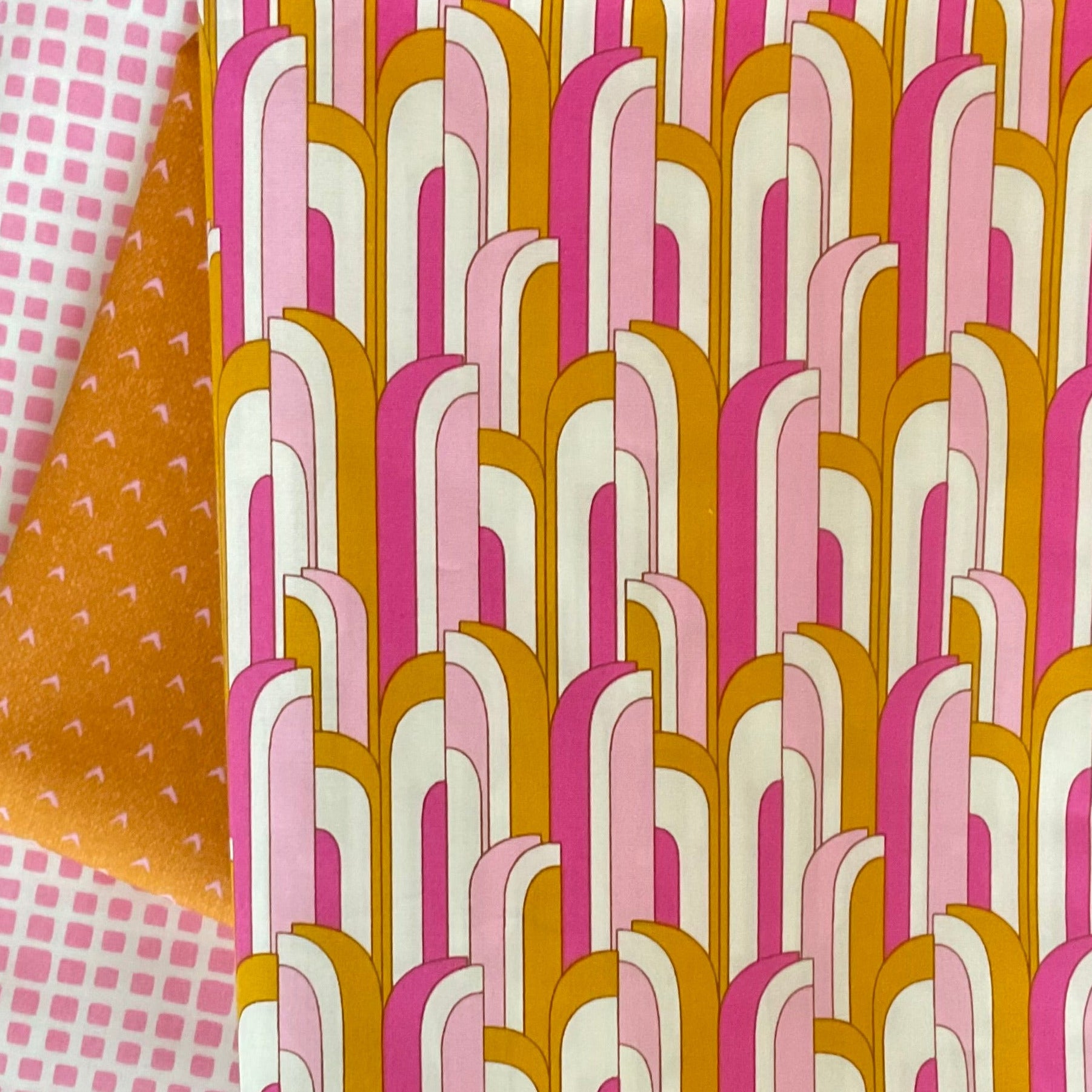 Pink Curves - Curated Whole Cloth Quilt Kit Bundle by Art Gallery Fabrics #9