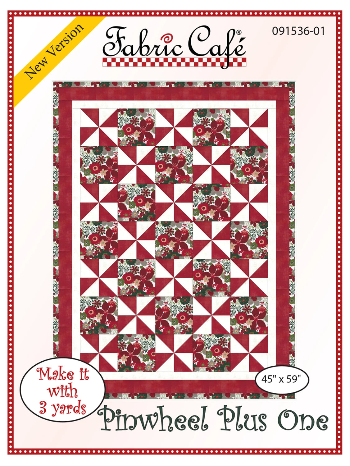 Pinwheel Plus One Quilt Pattern by Fabric Cafe