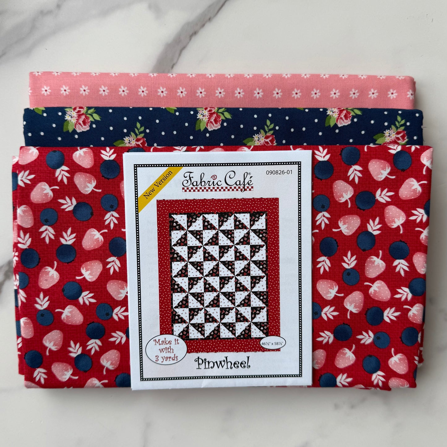Pinwheel Quilt Kit featuring Berry Basket by April Rosenthal - 3 Yard Quilt Kit