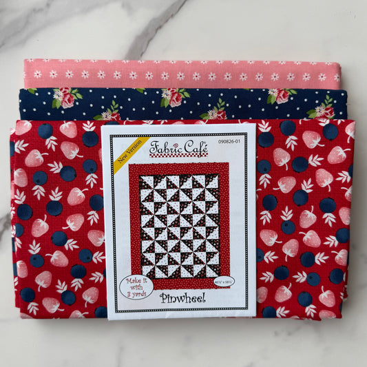Pinwheel Quilt Kit featuring Berry Basket by April Rosenthal - 3 Yard Quilt Kit