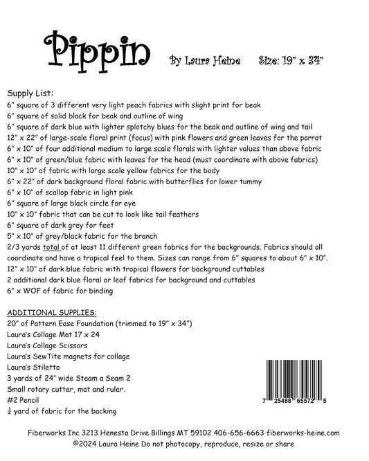 Pippin Parrot Collage Pattern by Laura Heine