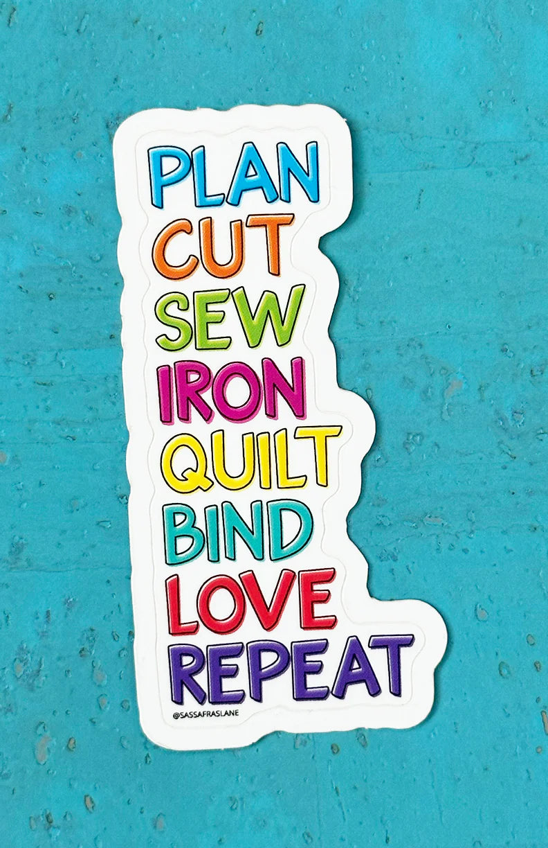 Plan, Cut, Sew Sticker by Sassafras Lane