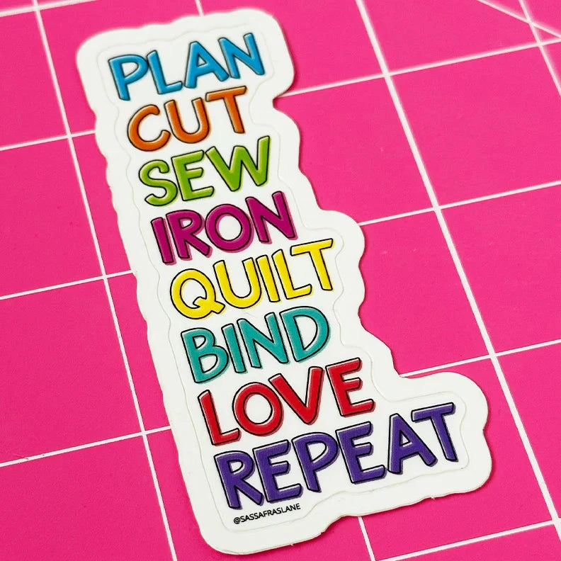 Plan, Cut, Sew Sticker by Sassafras Lane