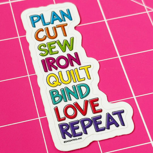 Plan, Cut, Sew Sticker by Sassafras Lane