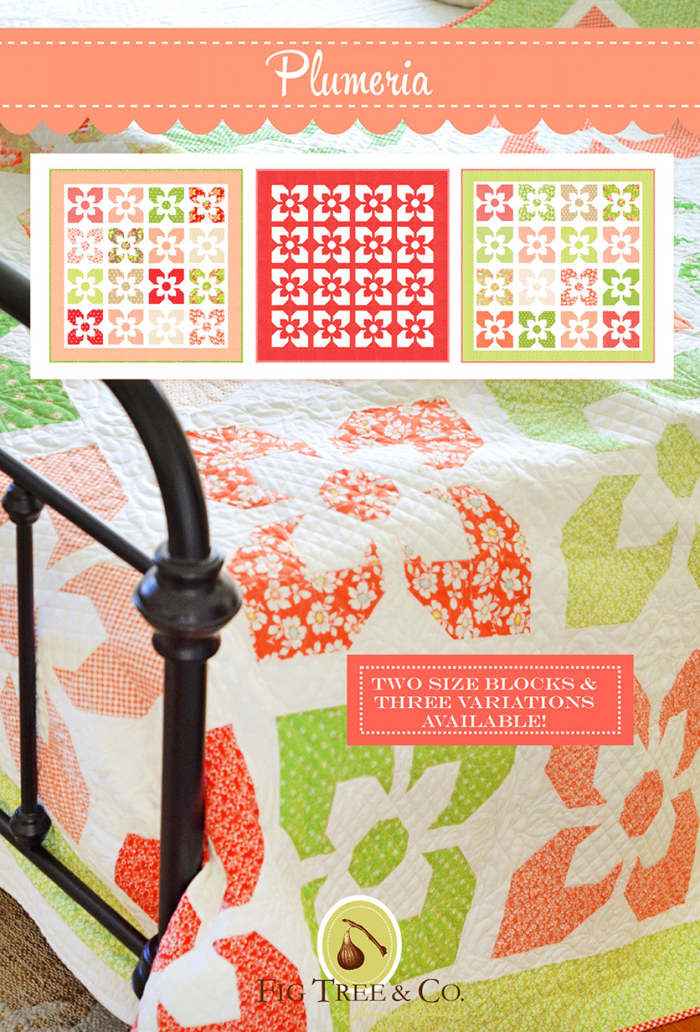 Plumeria Quilt Pattern by Fig Tree & Co.