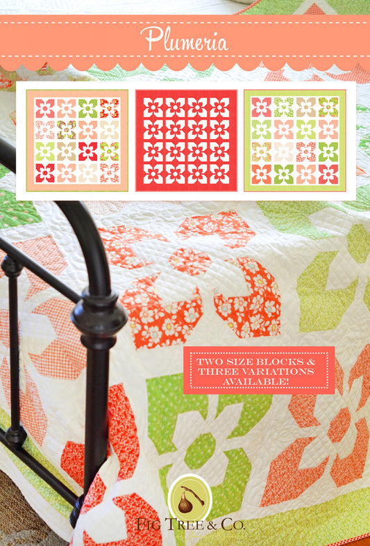 Plumeria Quilt Pattern by Fig Tree & Co.
