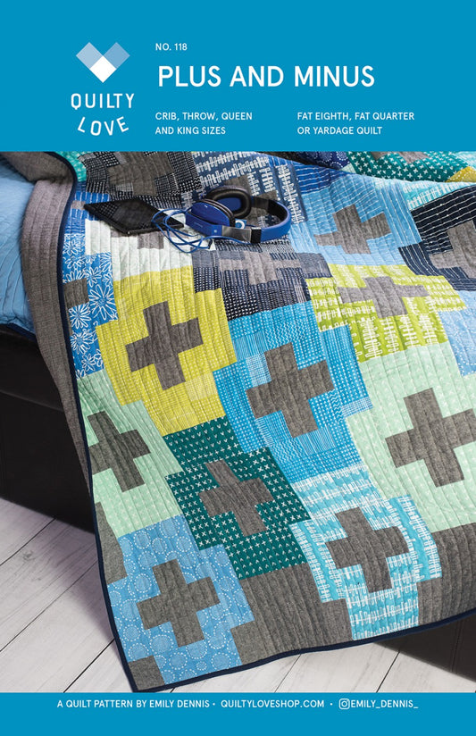 Plus and Minus Quilt Pattern by Quilty Love