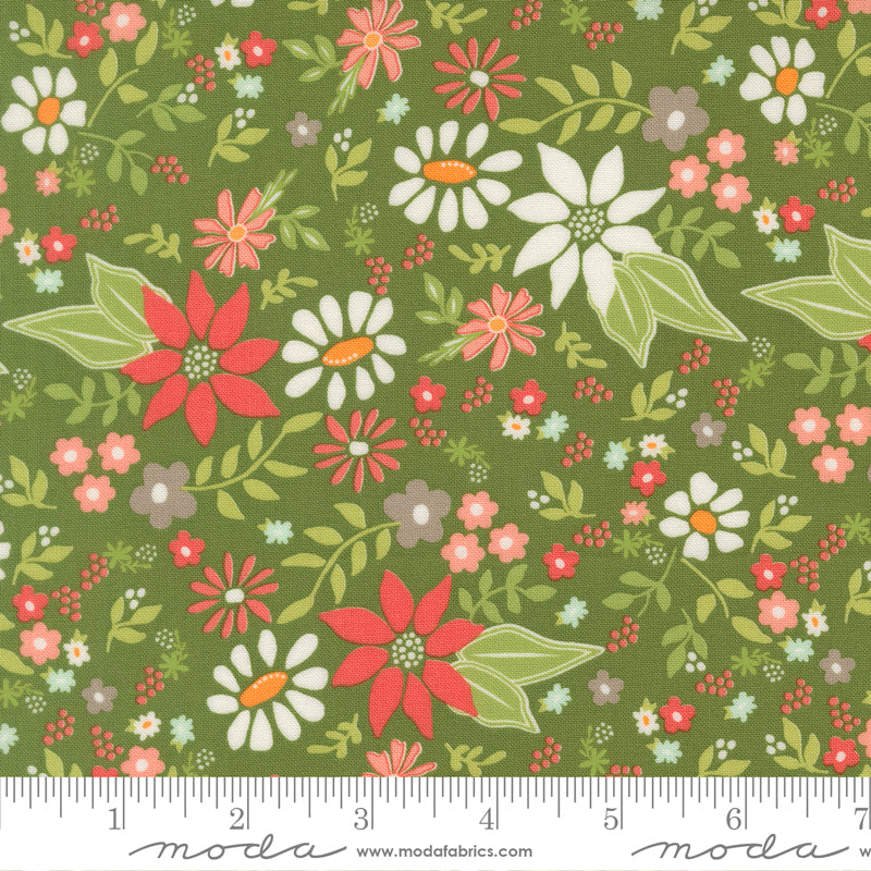 Poinsettia & Pear by Sherri & Chelsi : Poinsettia Florals Evergreen 37710 14