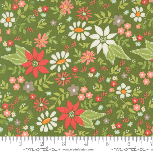 Poinsettia & Pear by Sherri & Chelsi : Poinsettia Florals Evergreen 37710 14