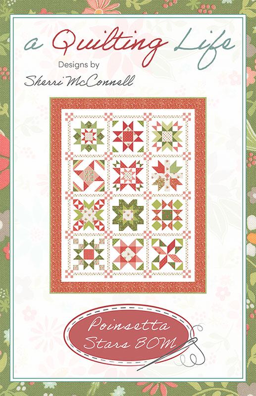Poinsettia & Pear by Sherri & Chelsi : Poinsettia Star BOM Quilt Kit