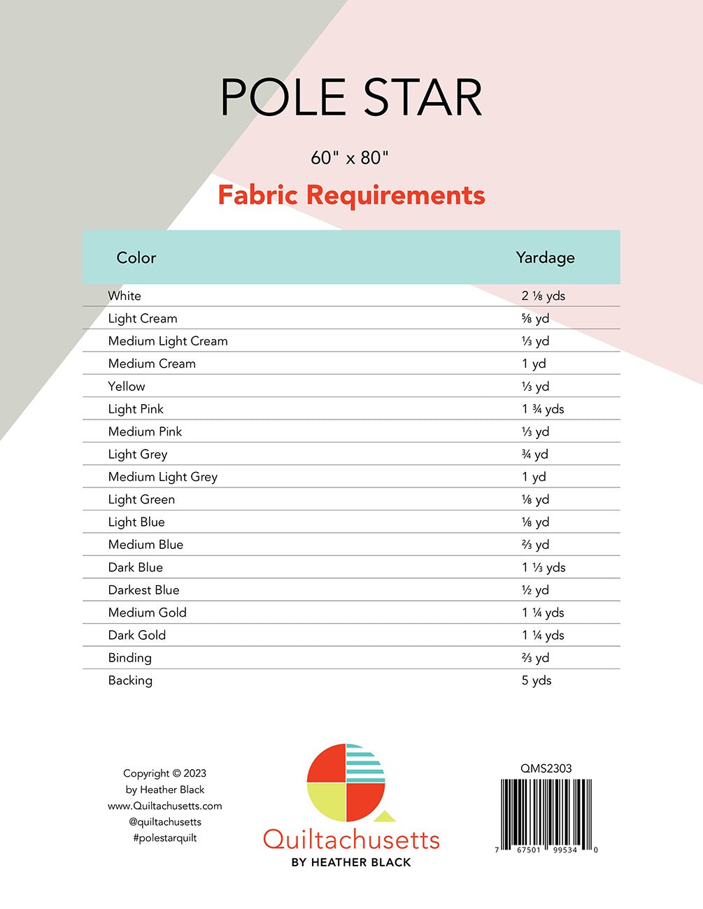 Pole Star FPP Quilt Pattern by Quiltachusetts