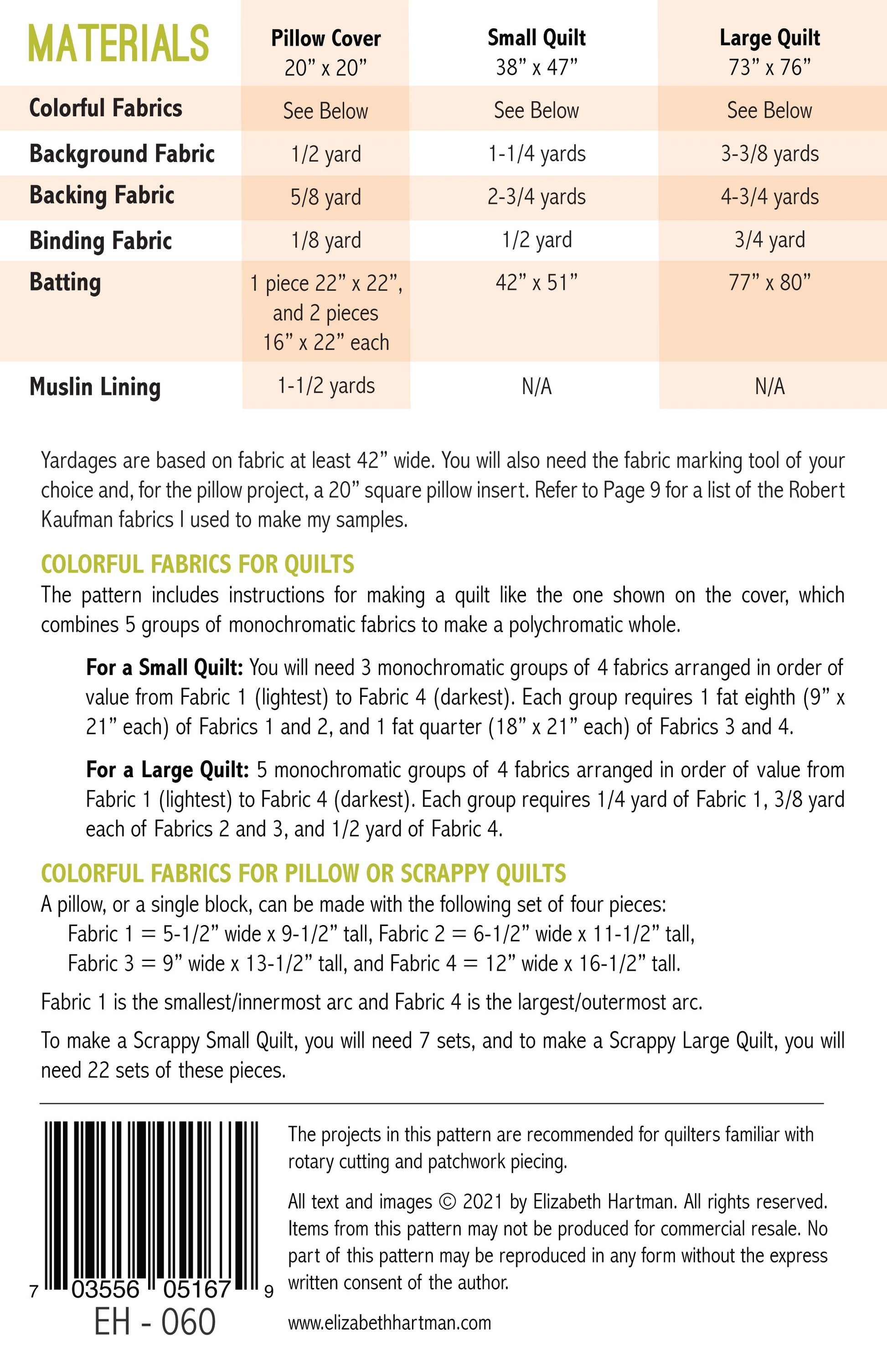 Polychromatic Quilt Pattern by Elizabeth Hartman
