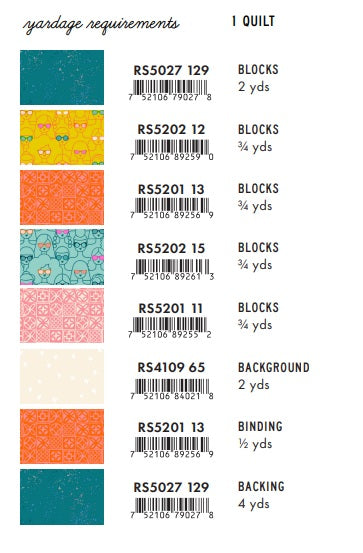 Poolside Too by Ruby Star Society : Crossed Paws Quilt Kit