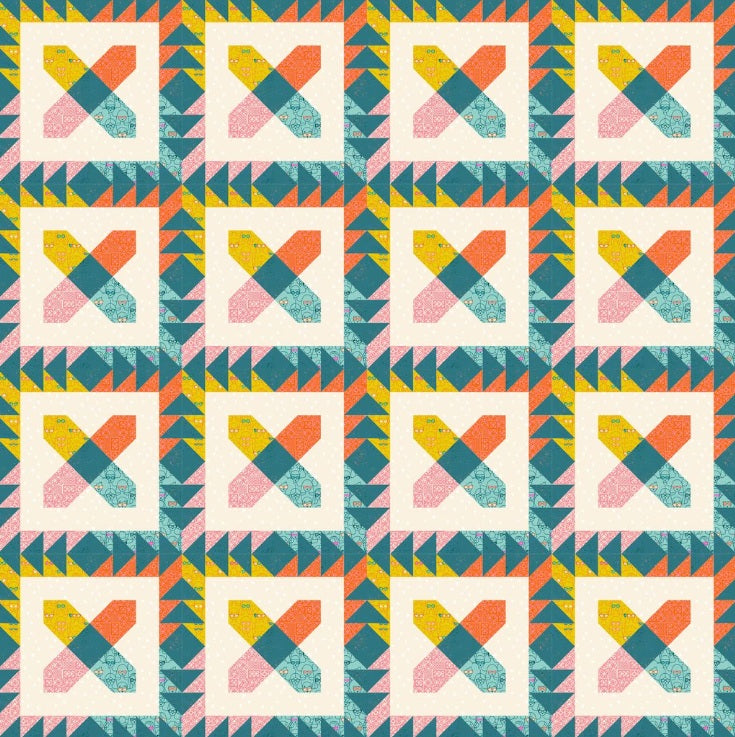 Crossed Paws Quilt Pattern by Modern Textiles
