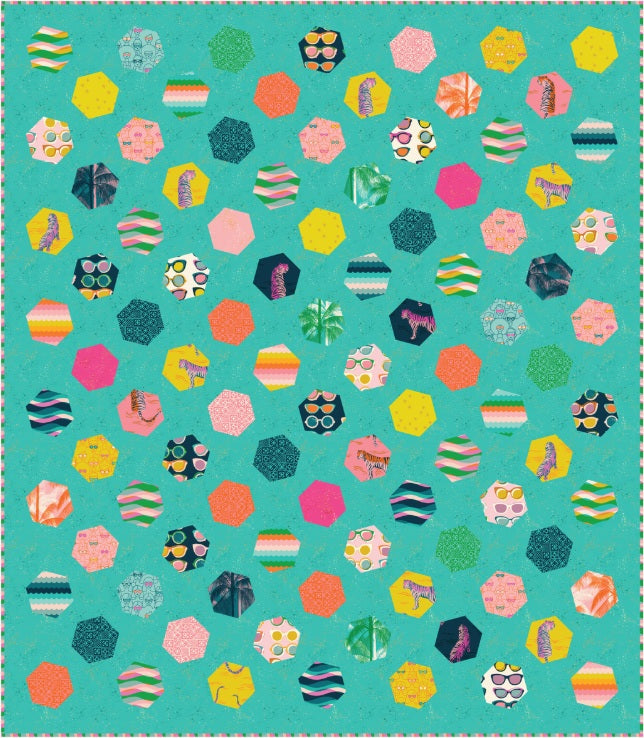 Dancing Hexies Quilt Pattern by Sew Mariana