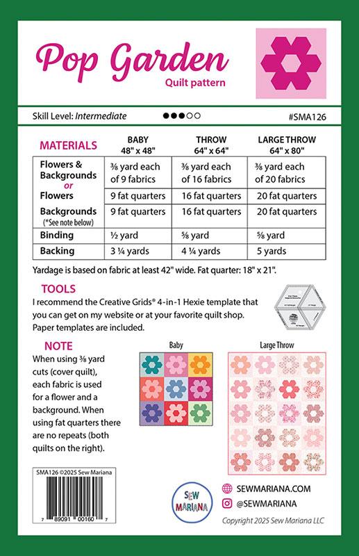 Pop Garden Quilt Pattern by Sew Mariana