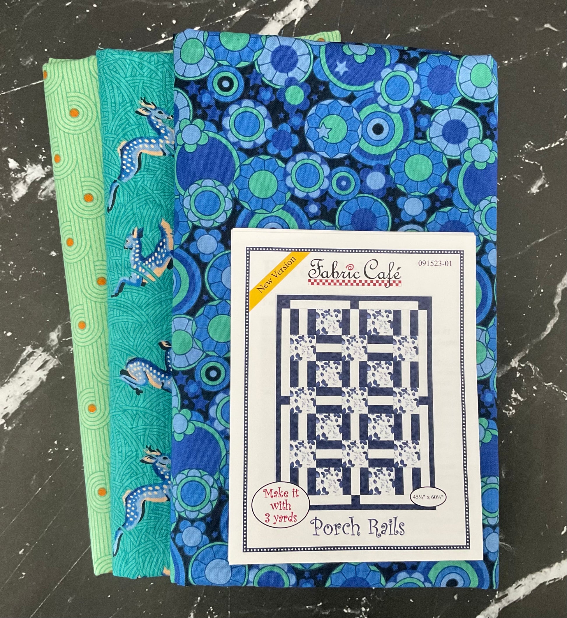 Porch Rails Quilt featuring Mythical by Stacy Peterson - 3 Yard Quilt Kit