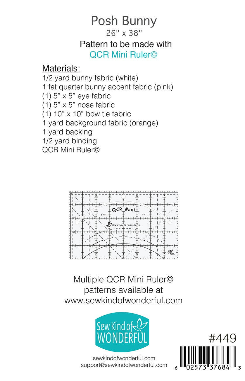 Posh Bunny Quilt Pattern by Sew Kind of Wonderful