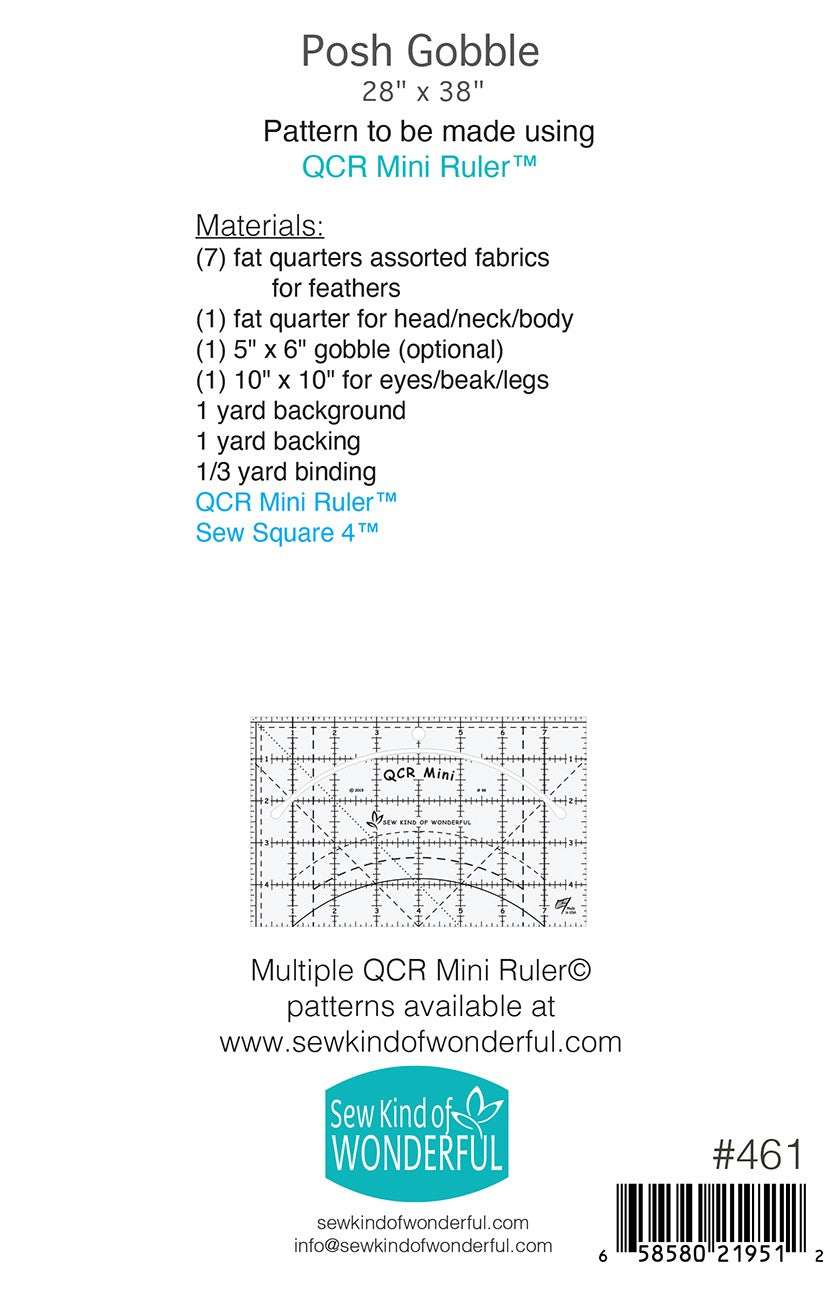 Posh Gobble Quilt Pattern by Sew Kind of Wonderful
