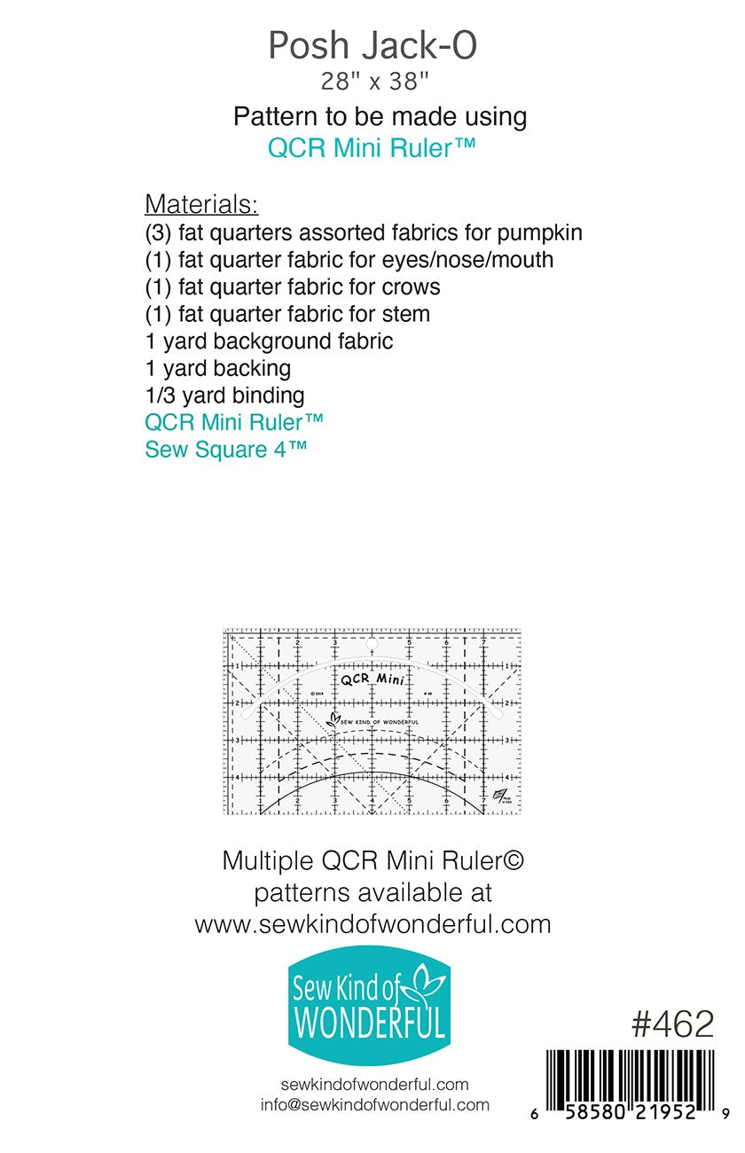 Posh Jack-O Quilt Pattern by Sew Kind of Wonderful