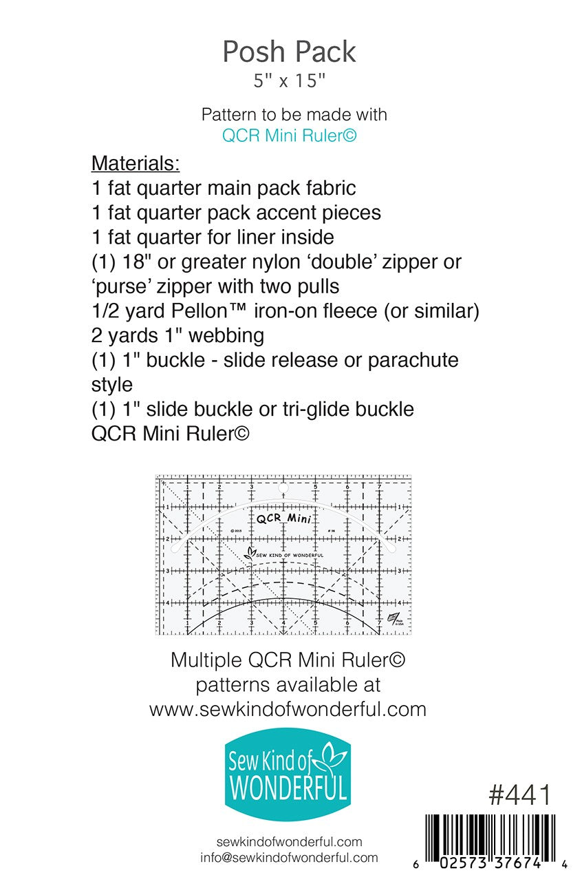 Posh Pack Bag Pattern by Sew Kind of Wonderful