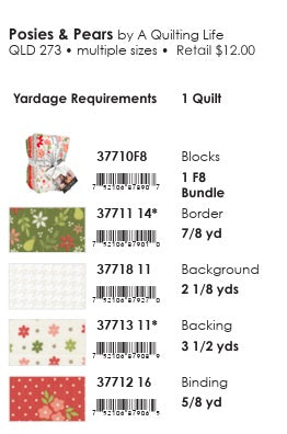 Poinsettia & Pear by Sherri & Chelsi : Posies and Pears Quilt Kit