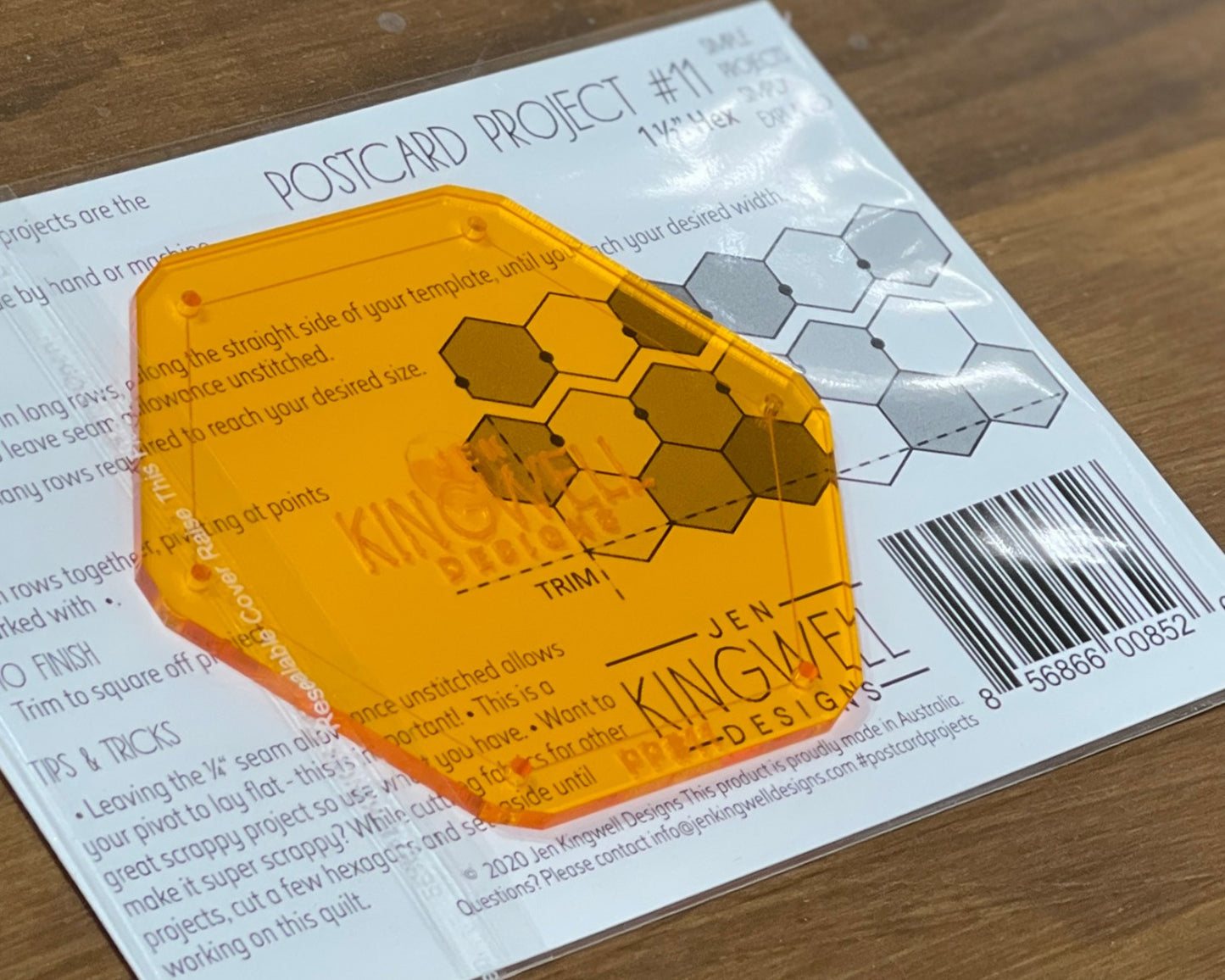 Postcard Project No 11 - 1 1/2in Hex by Jen Kingwell Designs - Special Order