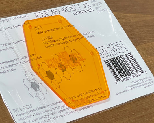 Postcard Project No 16 - Lozenge Hex by Jen Kingwell Designs - Special Order