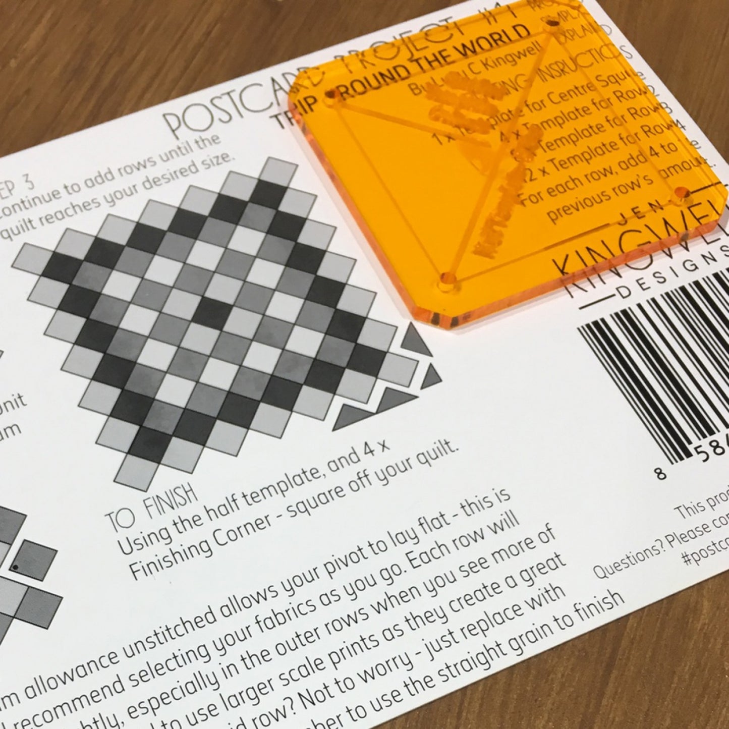 Postcard Project No. 1 - Trip Around The World by Jen Kingwell Designs - Special Order