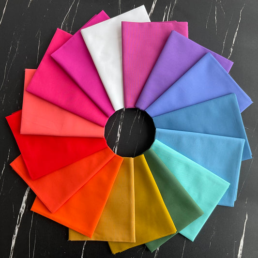 Postmark Coordinated with Pure Solids : Fabric Bundles