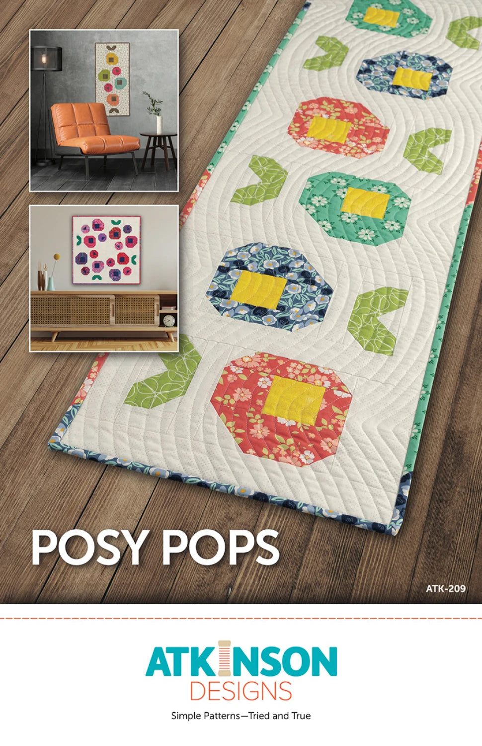 Posy Pops Table Runner Pattern by Atkinson Designs