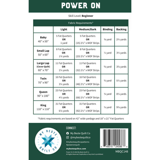 Power On Quilt Pattern by My Beste Quilt Co.
