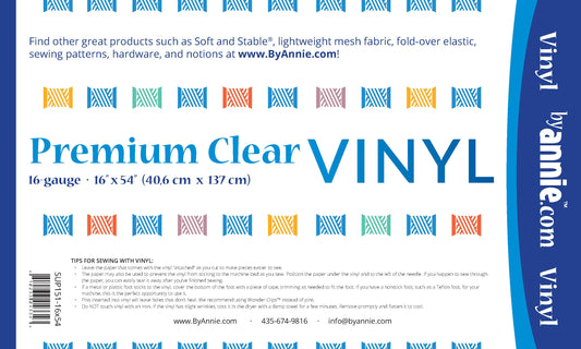 Premium Clear Vinyl - 16in x 54in # SUP151-16X54- Special Order
