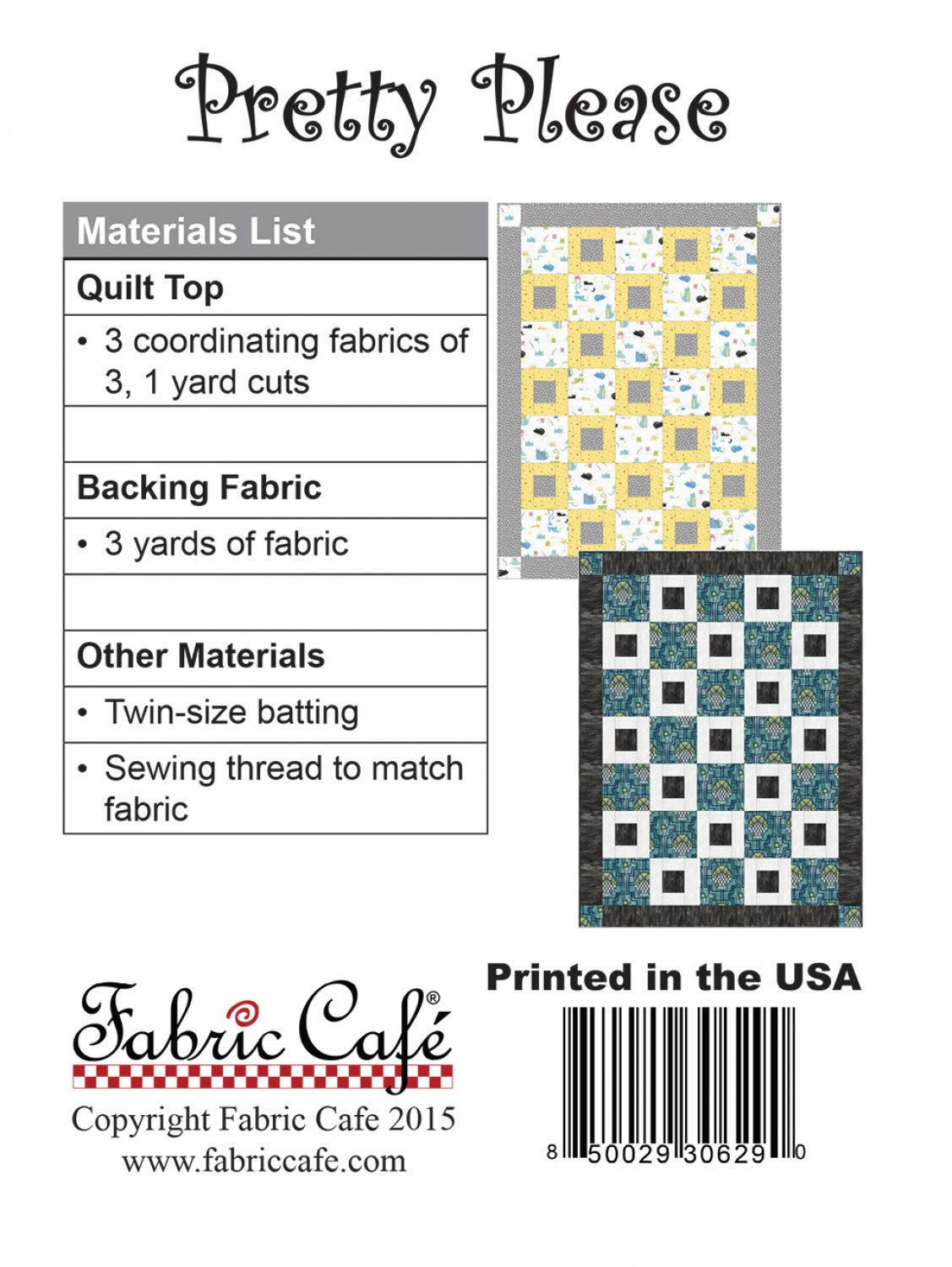 Pretty Please Pattern by Fabric Cafe - Special Order