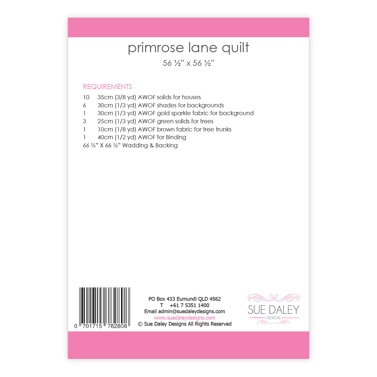 Primrose Lane Quilt Pattern # PSD-PRIMROSE - Special Order