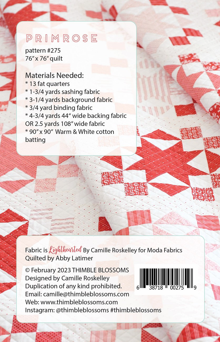 Primrose Quilt Pattern by Thimble Blossoms