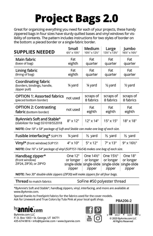 Project Bags 2.0 # PBA206-2- Special Order