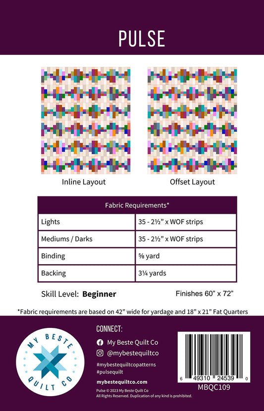 Pulse Quilt Pattern by My Beste Quilt Co.