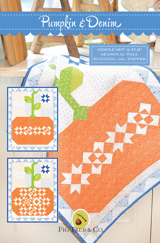 Pumpkin & Denim Quilt Pattern by Fig Tree & Co.