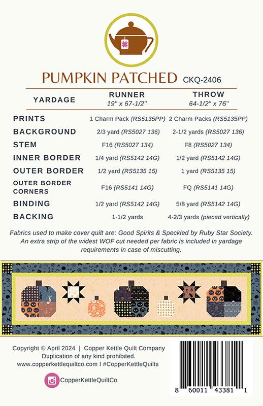 Pumpkin Patched Quilt Pattern by Copper Kettle Quilt Company