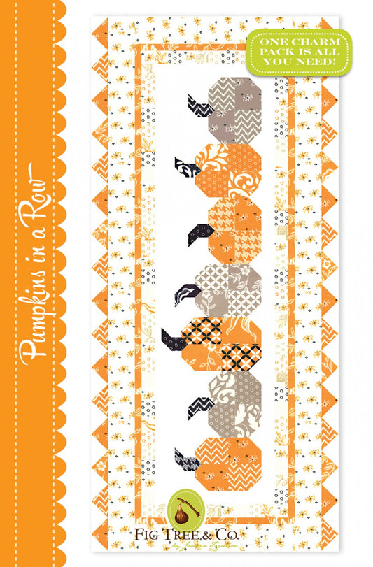 Pumpkins in a Row Quilt Pattern by Fig Tree & Co.