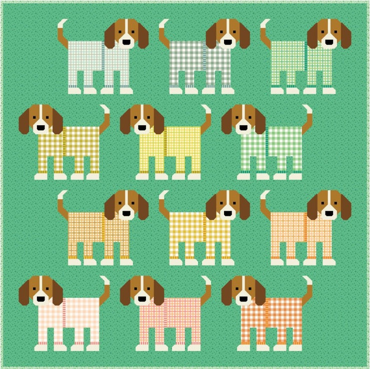 Pups in Pajamas Quilt Pattern by Elizabeth Hartman