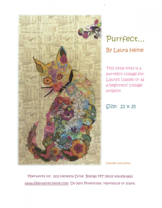 Purrfect Cat Collage Pattern by Laura Heine