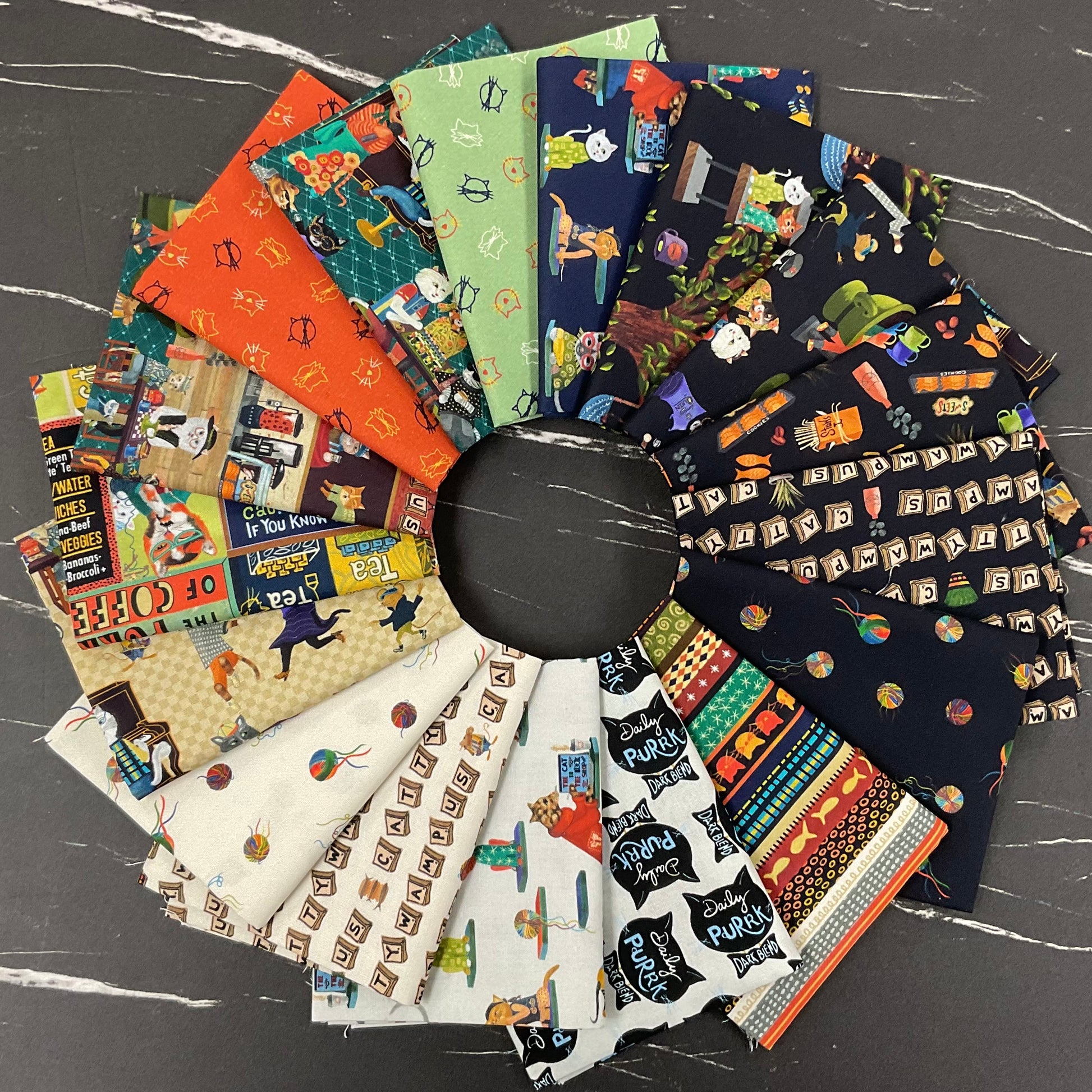 Purrsuit of Coffeeness by Cindy Jackson : Fabric Bundles