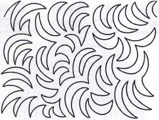 Fern Feather Background Quilt Stencil # QD6QC