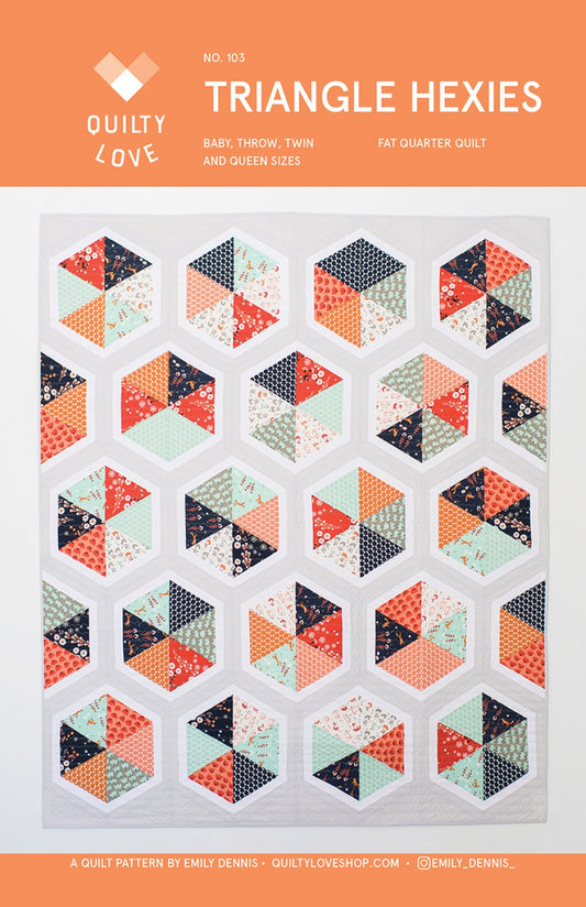 Triangle Hexies Quilt Pattern # QLP103 - Special Order