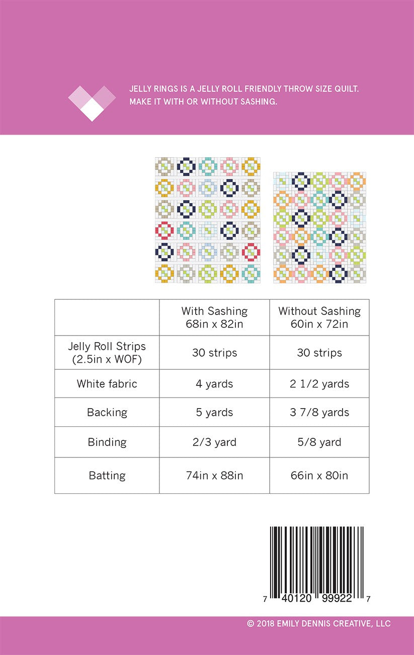 Jelly Rings Quilt Pattern # QLP106 - Special Order