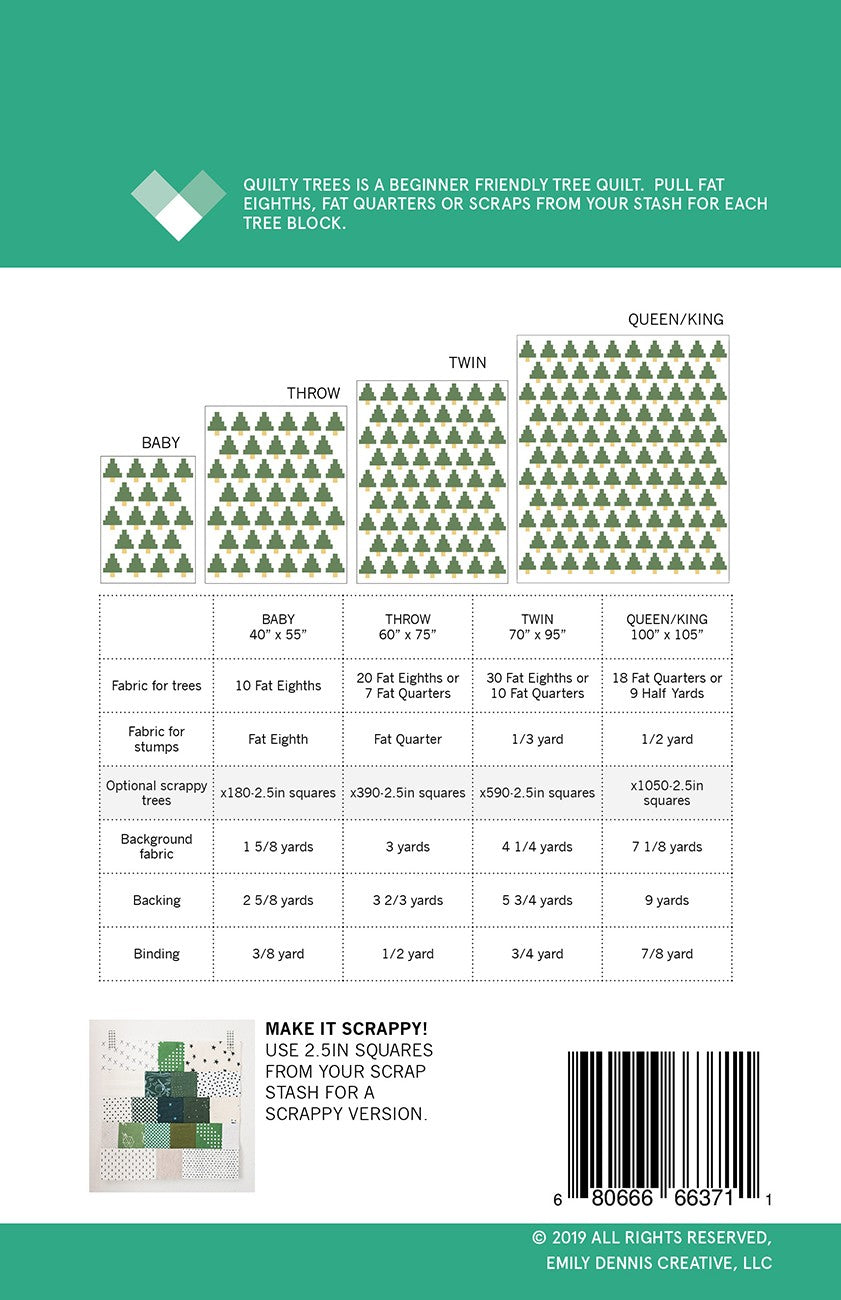 Quilty Trees Quilt Pattern # QLP130- Special Order