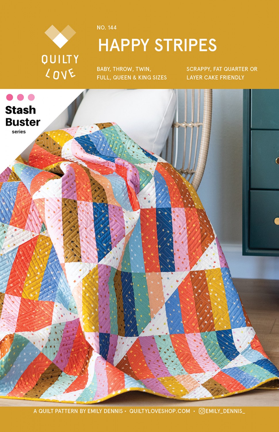 Happy Stripes Quilt Pattern # QLP144 -Special Order