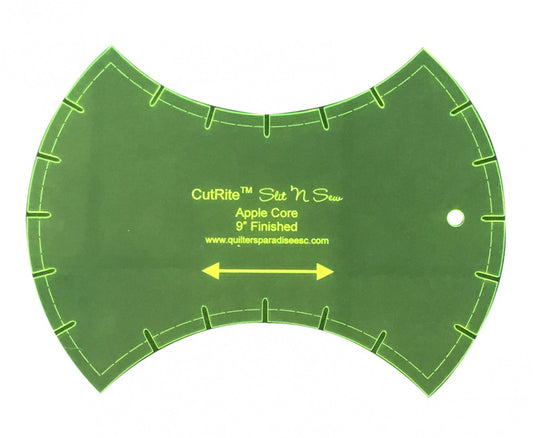 Slit N Sew Apple Core Template 9in Finished # QP031185     - Special Order